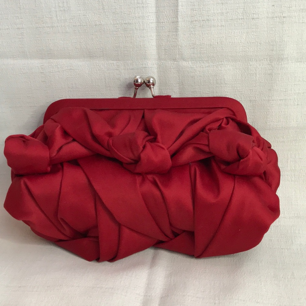 Red White House Black Market Clutch